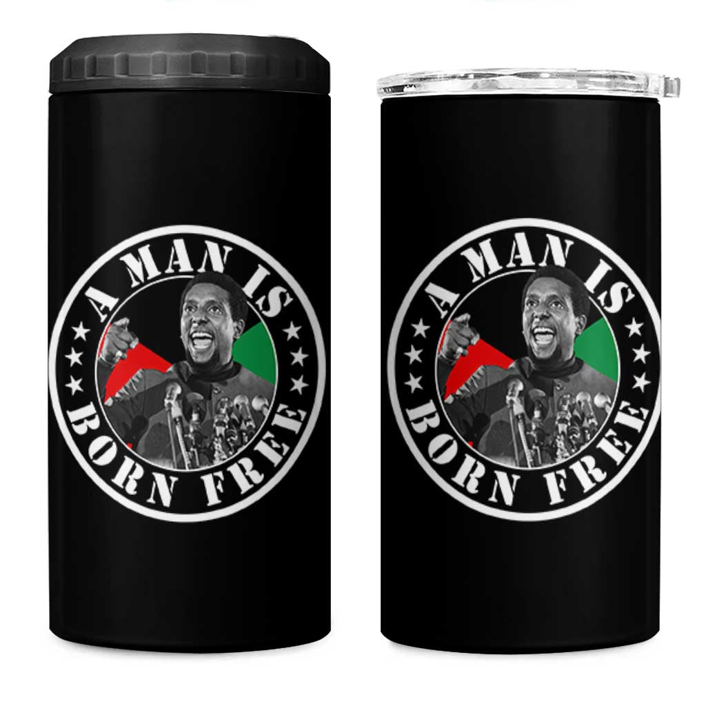 Stokely Carmichael 4 in 1 Can Cooler Tumbler A Man Is Born Free Kwame Ture Civil Rights Leader
