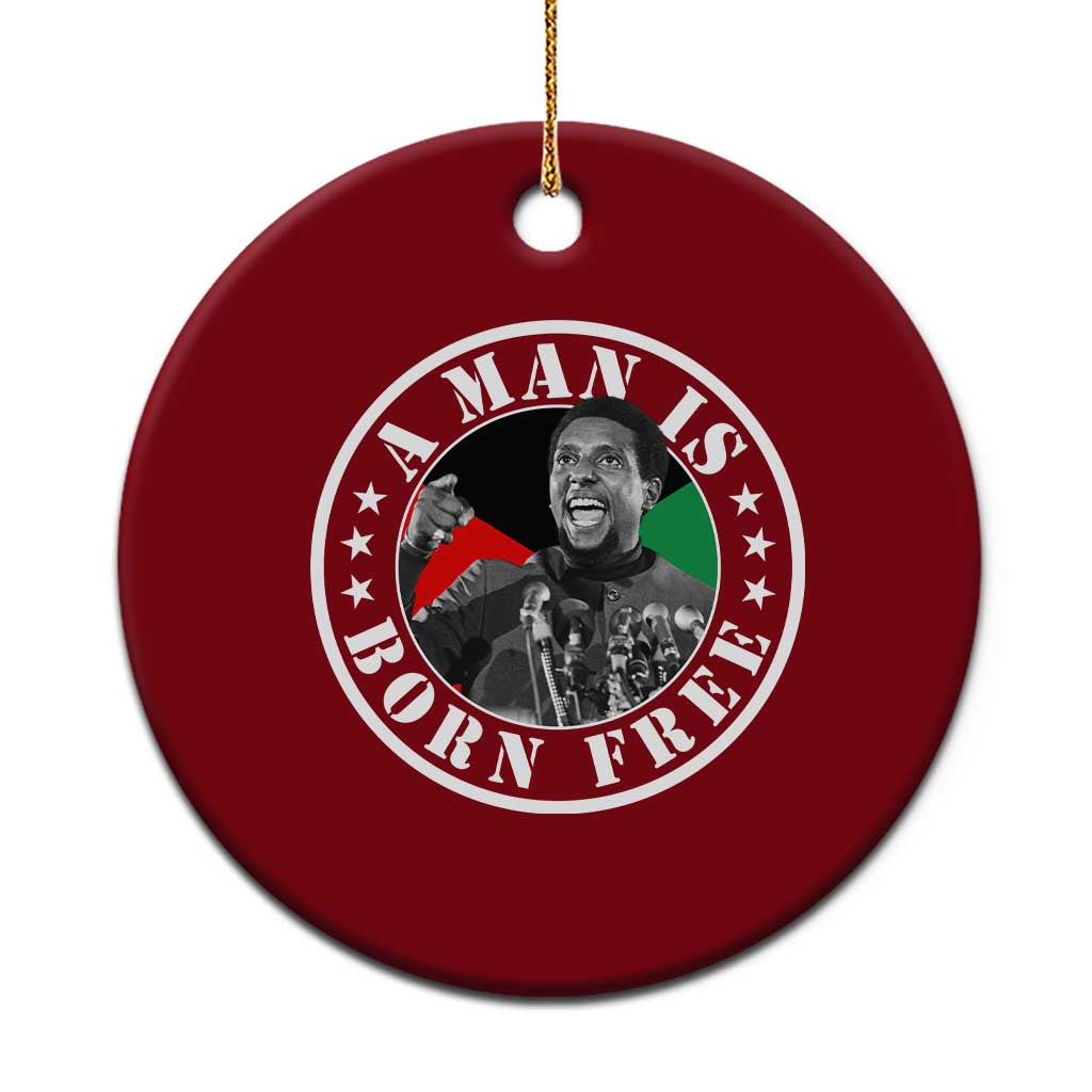 Stokely Carmichael Ceramic Ornament A Man Is Born Free Kwame Ture Civil Rights Leader