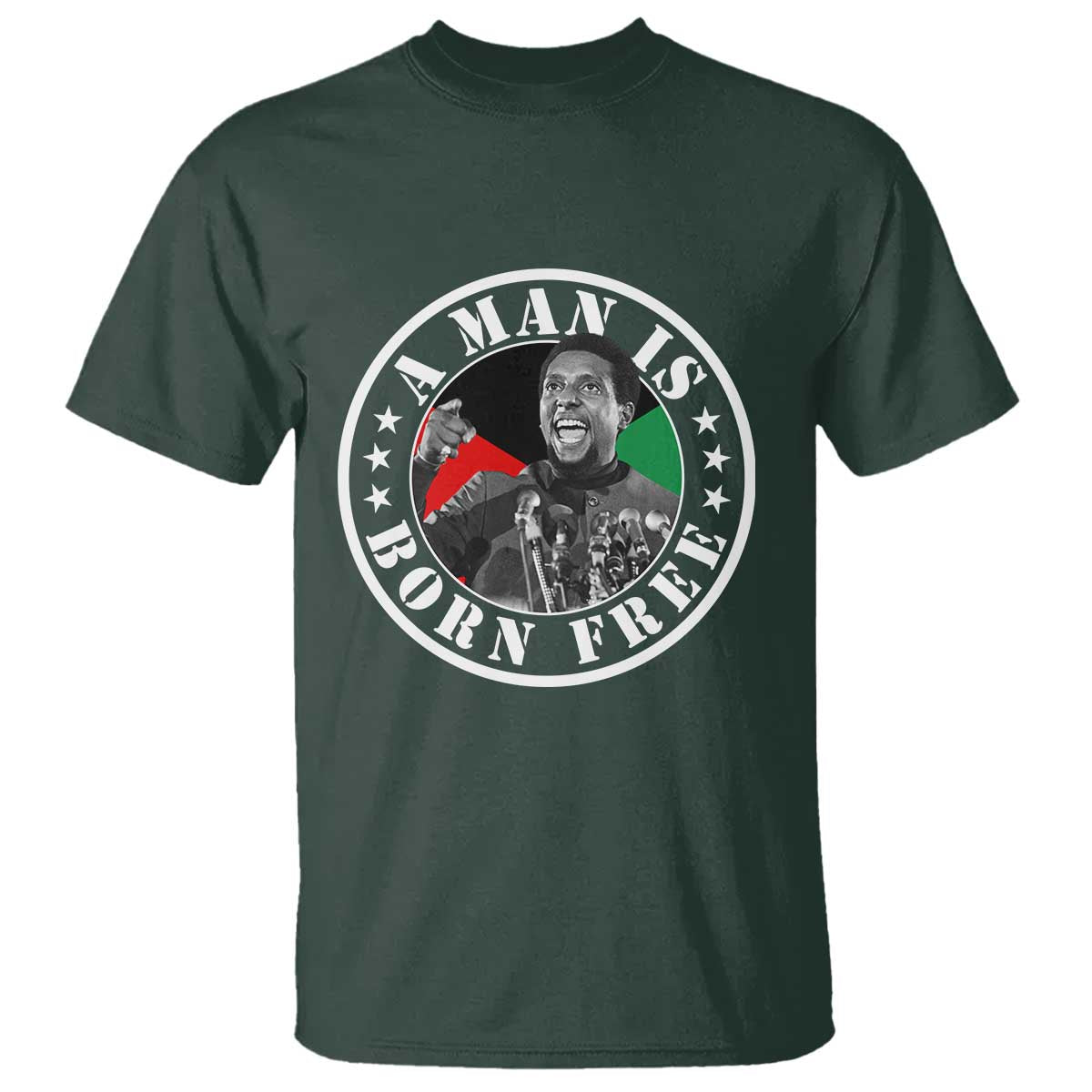 Stokely Carmichael T Shirt A Man Is Born Free Kwame Ture Civil Rights Leader