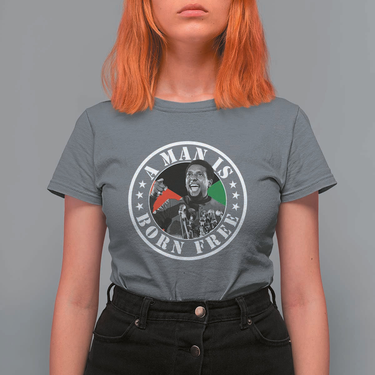 Stokely Carmichael T Shirt For Women A Man Is Born Free Kwame Ture Civil Rights Leader