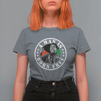 Stokely Carmichael T Shirt For Women A Man Is Born Free Kwame Ture Civil Rights Leader