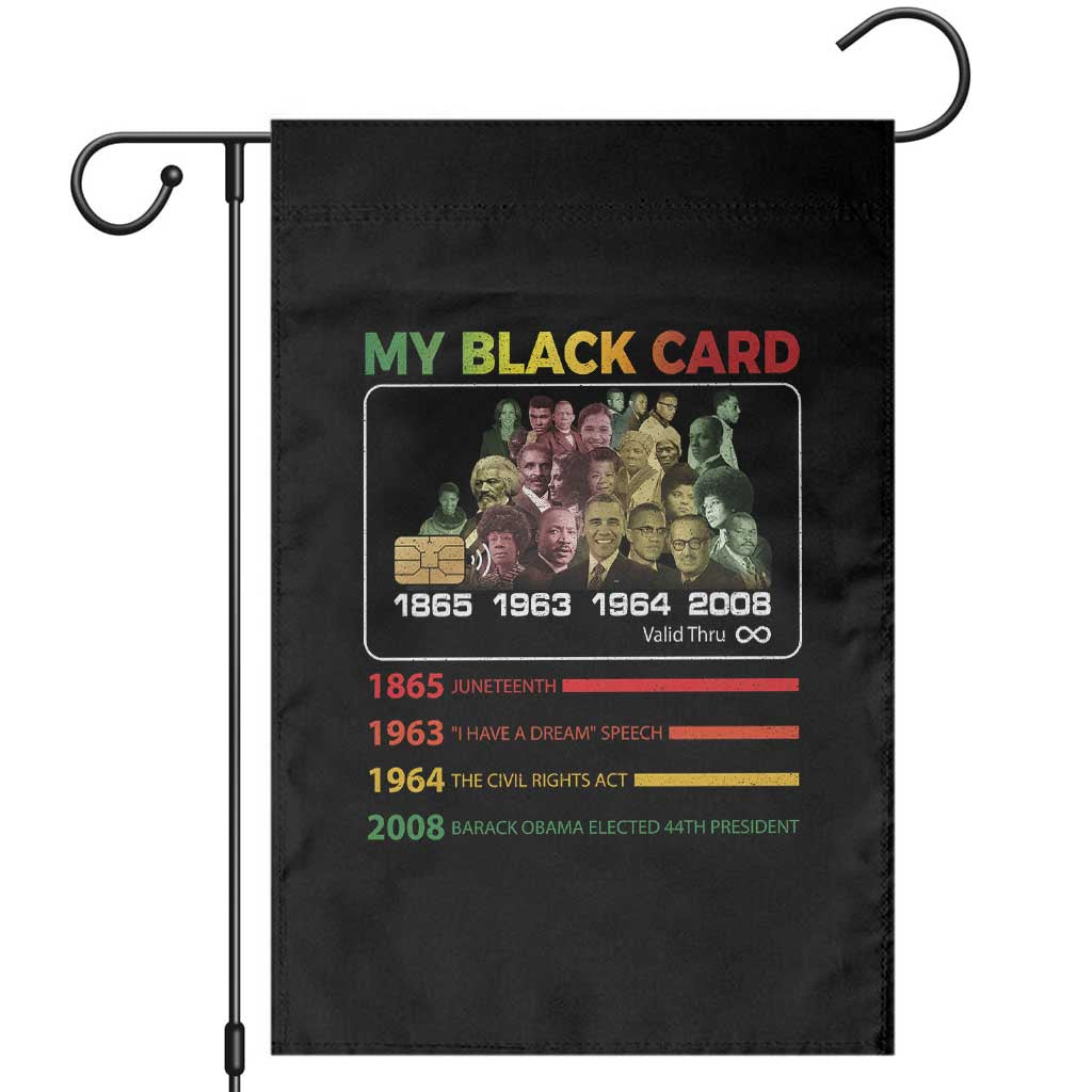 Black History Garden Flag My Black Card Greatest African American Leaders