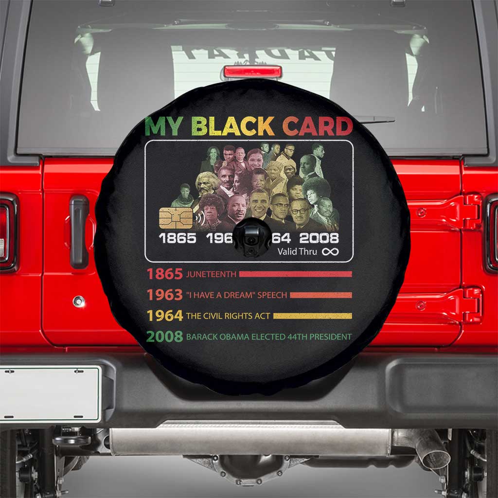 Black History Spare Tire Cover My Black Card Greatest African American Leaders