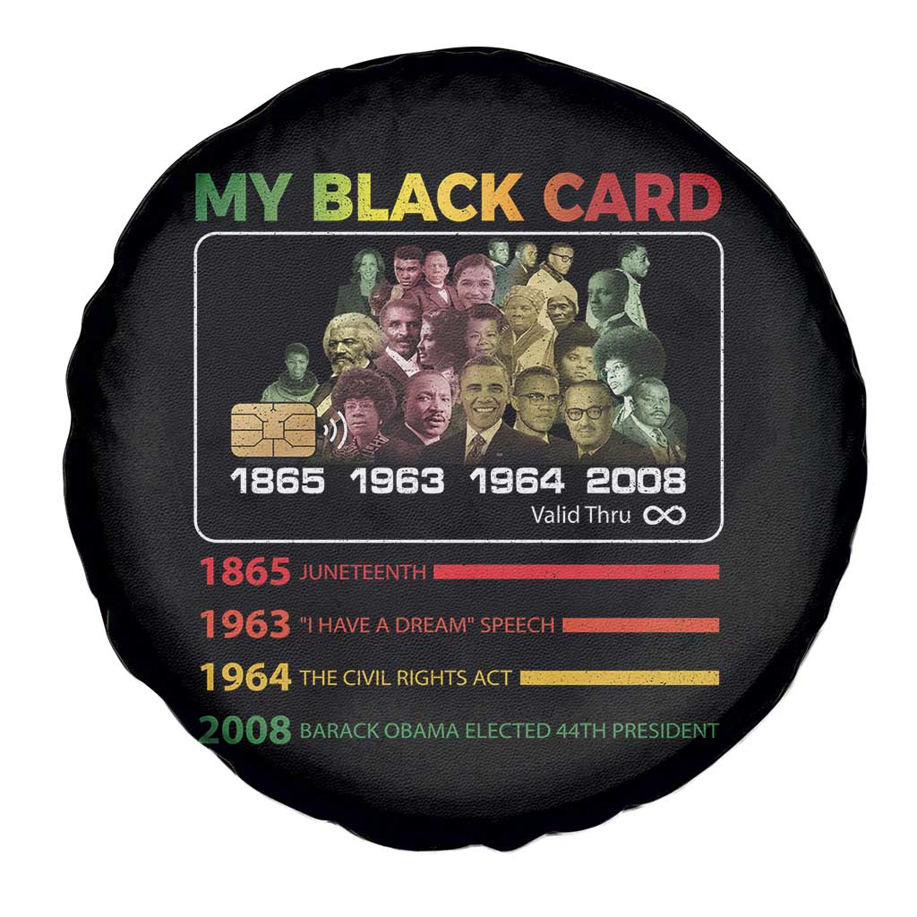 Black History Spare Tire Cover My Black Card Greatest African American Leaders