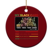 Black History Ceramic Ornament My Black Card Greatest African American Leaders