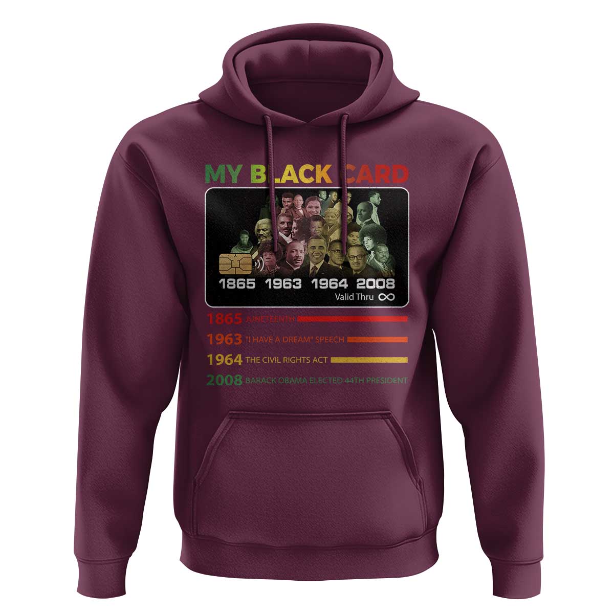 Black History Hoodie My Black Card Greatest African American Leaders