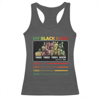 Black History Racerback Tank Top My Black Card Greatest African American Leaders