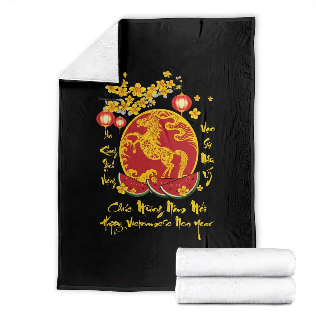 Vietnamese Lunar New Year 2026 Throw Blanket Chuc Mung Nam Moi Tet Holiday Horse Zodiac