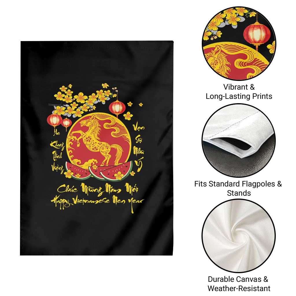 Vietnamese Lunar New Year 2026 Garden Flag Chuc Mung Nam Moi Tet Holiday Horse Zodiac