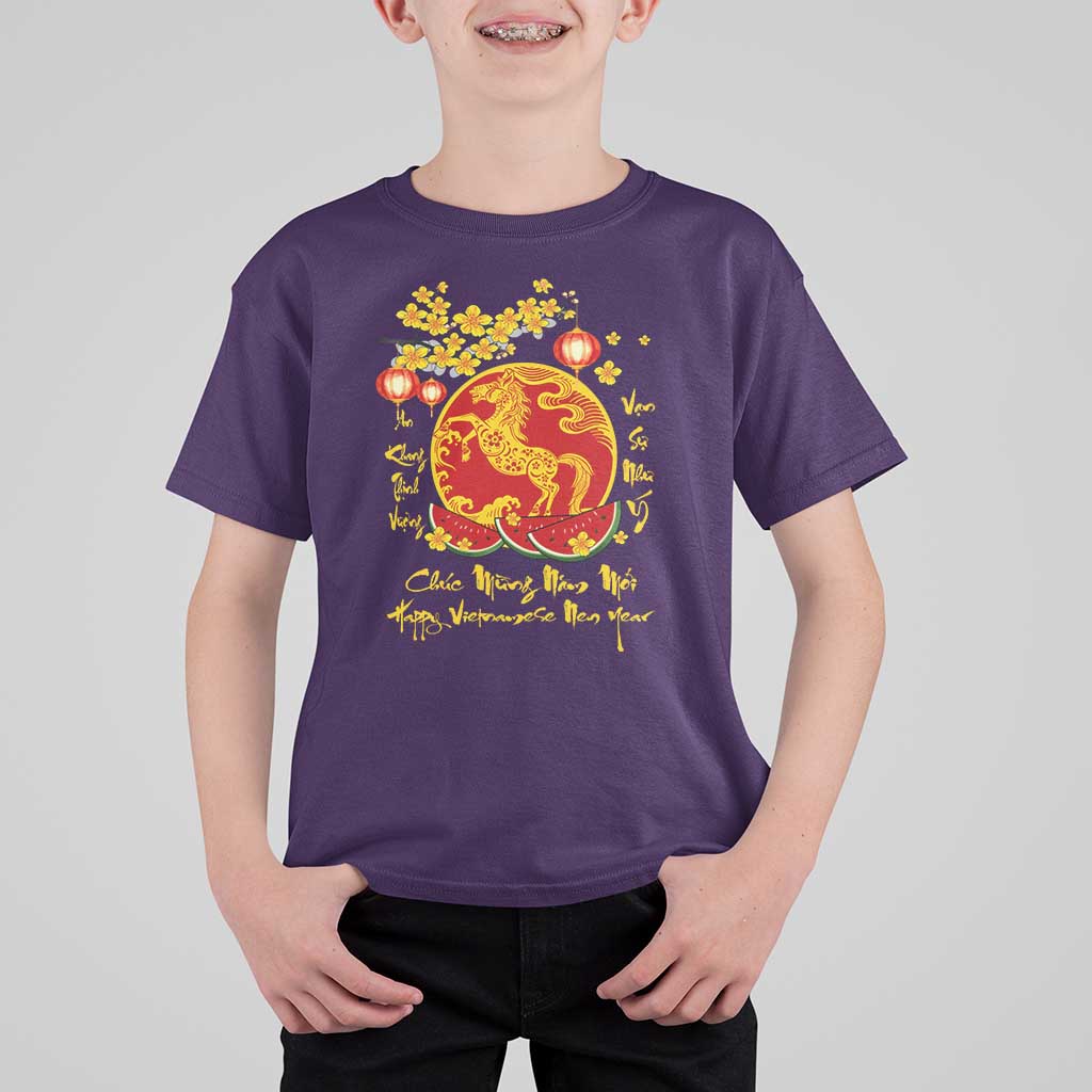 Vietnamese Lunar New Year 2026 T Shirt For Kid Chuc Mung Nam Moi Tet Holiday Horse Zodiac