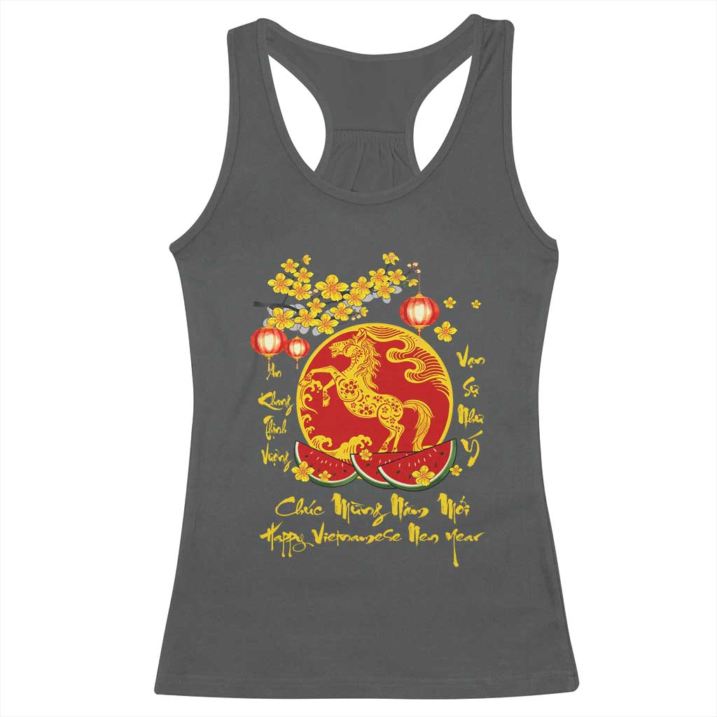Vietnamese Lunar New Year 2026 Racerback Tank Top Chuc Mung Nam Moi Tet Holiday Horse Zodiac