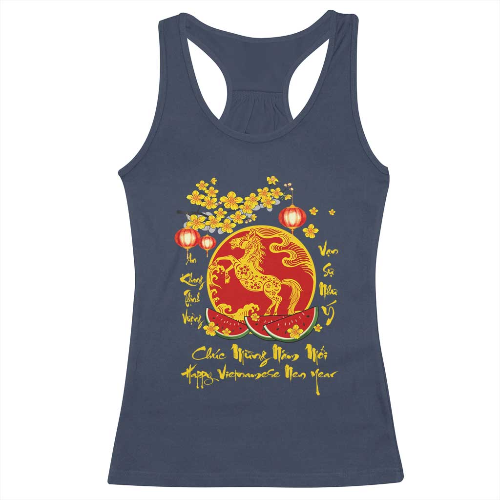 Vietnamese Lunar New Year 2026 Racerback Tank Top Chuc Mung Nam Moi Tet Holiday Horse Zodiac