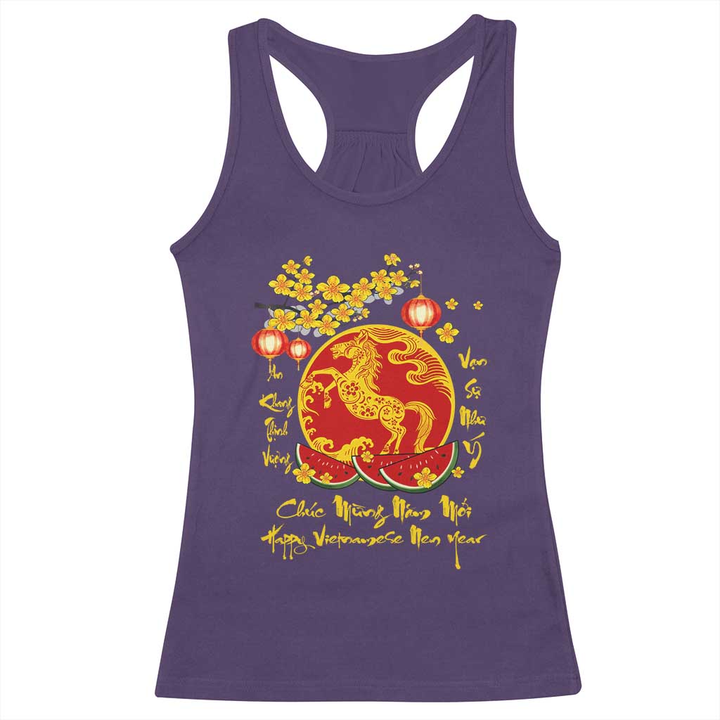 Vietnamese Lunar New Year 2026 Racerback Tank Top Chuc Mung Nam Moi Tet Holiday Horse Zodiac
