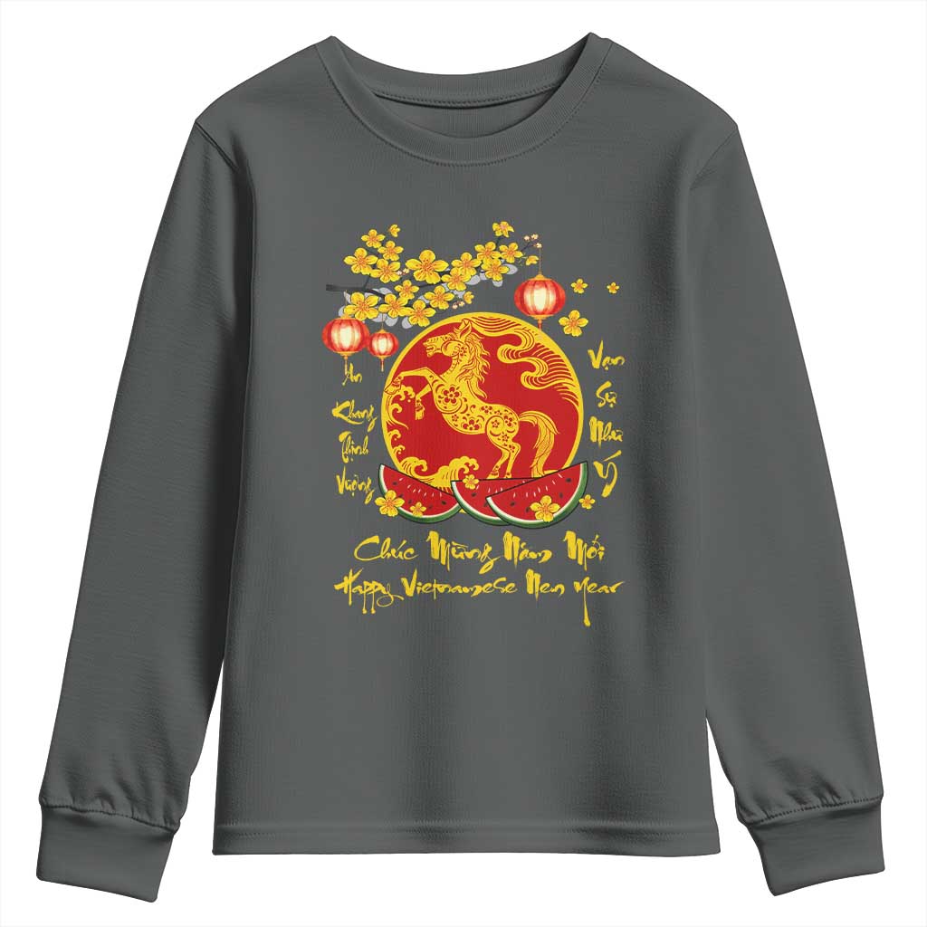 Vietnamese Lunar New Year 2026 Youth Sweatshirt Chuc Mung Nam Moi Tet Holiday Horse Zodiac