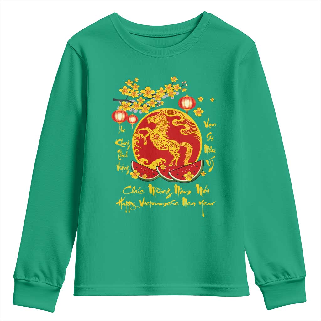 Vietnamese Lunar New Year 2026 Youth Sweatshirt Chuc Mung Nam Moi Tet Holiday Horse Zodiac