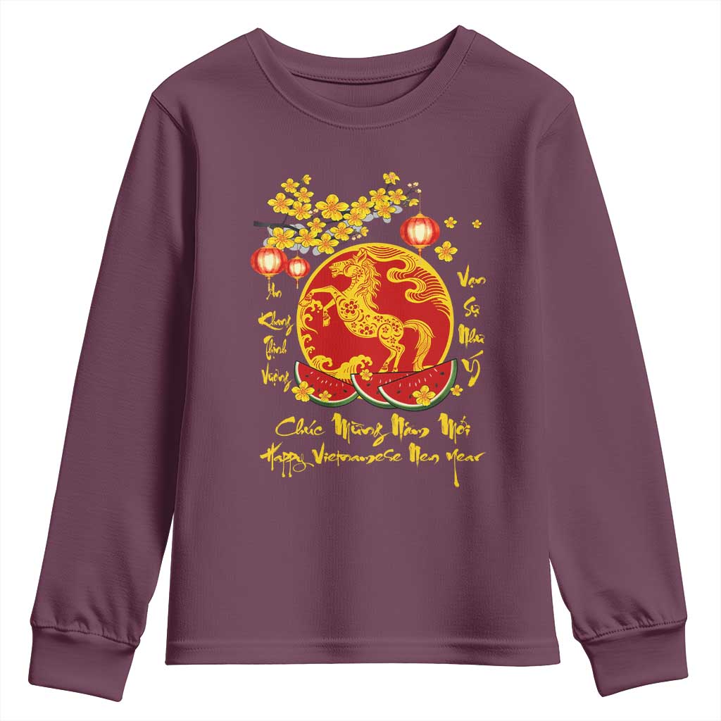 Vietnamese Lunar New Year 2026 Youth Sweatshirt Chuc Mung Nam Moi Tet Holiday Horse Zodiac