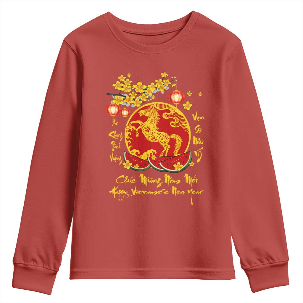 Vietnamese Lunar New Year 2026 Youth Sweatshirt Chuc Mung Nam Moi Tet Holiday Horse Zodiac