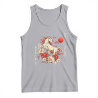 Japanese New Year 2026 Tank Top Year Of The Horse Botan Flower - Wonder Print Shop