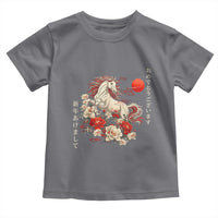 Japanese New Year 2026 Toddler T Shirt Year Of The Horse Botan Flower - Wonder Print Shop