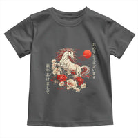 Japanese New Year 2026 Toddler T Shirt Year Of The Horse Botan Flower - Wonder Print Shop
