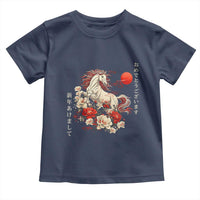 Japanese New Year 2026 Toddler T Shirt Year Of The Horse Botan Flower - Wonder Print Shop