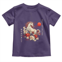 Japanese New Year 2026 Toddler T Shirt Year Of The Horse Botan Flower - Wonder Print Shop