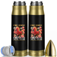 Year of The Fire Horse 2026 Bullet Tumbler Chinese New Year Peony Flower - Wonder Print Shop