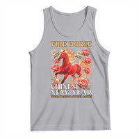 Year of The Fire Horse 2026 Tank Top Chinese New Year Peony Flower - Wonder Print Shop