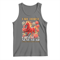 Year of The Fire Horse 2026 Tank Top Chinese New Year Peony Flower - Wonder Print Shop