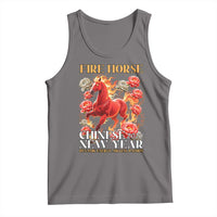 Year of The Fire Horse 2026 Tank Top Chinese New Year Peony Flower - Wonder Print Shop