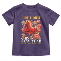 Year of The Fire Horse 2026 Toddler T Shirt Chinese New Year Peony Flower - Wonder Print Shop