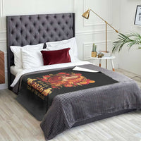 Year of The Fire Horse Throw Blanket Funny Chinese Zodiac Lunar New Year 2026