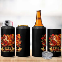 Year of The Fire Horse 4 in 1 Can Cooler Tumbler Funny Chinese Zodiac Lunar New Year 2026