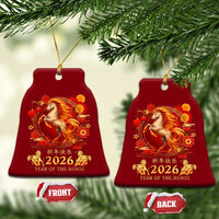 Year of The Fire Horse Ceramic Ornament Funny Chinese Zodiac Lunar New Year 2026 - Wonder Print Shop
