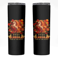 Year of The Fire Horse Skinny Tumbler Funny Chinese Zodiac Lunar New Year 2026