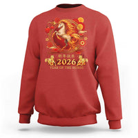 Year of The Fire Horse Sweatshirt Funny Chinese Zodiac Lunar New Year 2026 - Wonder Print Shop