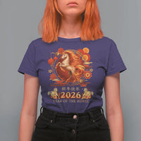 Year of The Fire Horse T Shirt For Women Funny Chinese Zodiac Lunar New Year 2026 - Wonder Print Shop