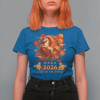 Year of The Fire Horse T Shirt For Women Funny Chinese Zodiac Lunar New Year 2026 - Wonder Print Shop