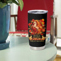 Year of The Fire Horse Tumbler Cup Funny Chinese Zodiac Lunar New Year 2026