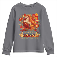 Year of The Fire Horse Youth Sweatshirt Funny Chinese Zodiac Lunar New Year 2026 - Wonder Print Shop