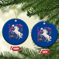 Japanese New Year 2026 Ceramic Ornament Year Of The Horse Sakura Cherry Blossom Shrine - Wonder Print Shop