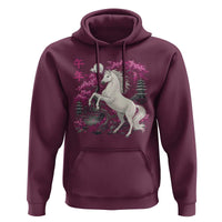 Japanese New Year 2026 Hoodie Year Of The Horse Sakura Cherry Blossom Shrine - Wonder Print Shop