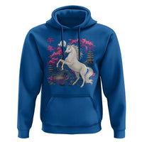 Japanese New Year 2026 Hoodie Year Of The Horse Sakura Cherry Blossom Shrine - Wonder Print Shop