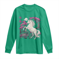 Japanese New Year 2026 Long Sleeve Shirt Year Of The Horse Sakura Cherry Blossom Shrine - Wonder Print Shop