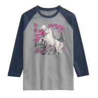 Japanese New Year 2026 Raglan Shirt Year Of The Horse Sakura Cherry Blossom Shrine - Wonder Print Shop
