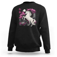 Japanese New Year 2026 Sweatshirt Year Of The Horse Sakura Cherry Blossom Shrine - Wonder Print Shop