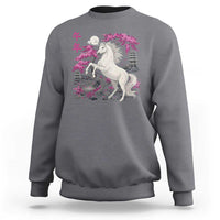 Japanese New Year 2026 Sweatshirt Year Of The Horse Sakura Cherry Blossom Shrine - Wonder Print Shop