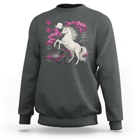 Japanese New Year 2026 Sweatshirt Year Of The Horse Sakura Cherry Blossom Shrine - Wonder Print Shop