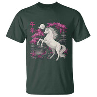 Japanese New Year 2026 T Shirt Year Of The Horse Sakura Cherry Blossom Shrine - Wonder Print Shop