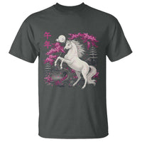 Japanese New Year 2026 T Shirt Year Of The Horse Sakura Cherry Blossom Shrine - Wonder Print Shop